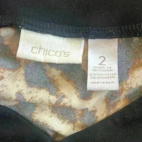 Chicos Ladies dress animal print size (Large) Excellent condition long sleeve. - Picture 12 of 14